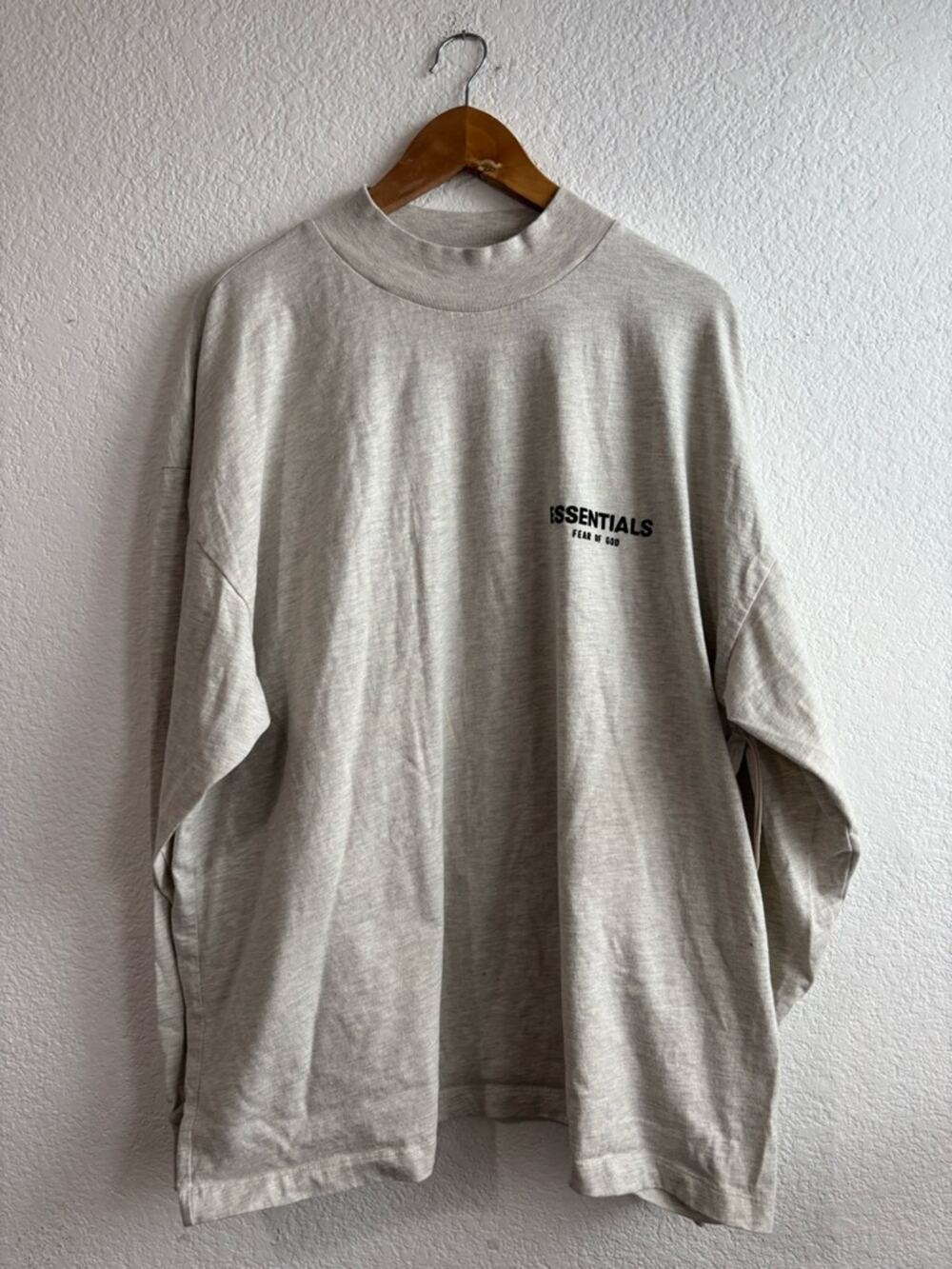 Essentials Fear of God Long Sleeve T Shirt Gray XL